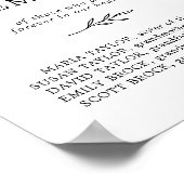 Minimales Leaf Schwarz-weiß in der Liebesgedächtni Poster (Ecke)