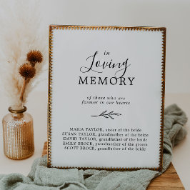 Minimales Leaf Schwarz-weiß in der Liebesgedächtni Poster