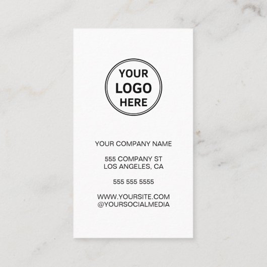 Minimales Logo für das weiße Unternehmen Treuekarte (Rückseite)