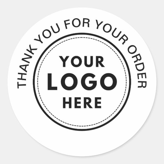 Minimales Logo-Geschäft Vielen Dank Runder Aufkleber (Vorderseite)