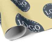 Minimales Logo-Muster hinzufügen Geschenkpapier (Rolleneckpunkt)