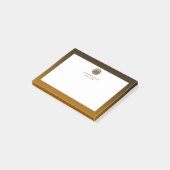 Minimales Luxus-Gold Monogramm Post-it Klebezettel (angewinkelt)