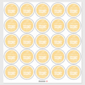 Minimales Mango-gelbes Etikett für Kerzen 25 (Blatt)