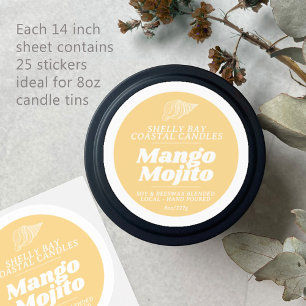 Minimales Mango-gelbes Etikett für Kerzen 25