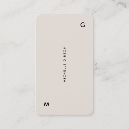 Minimales Marketing Moderner Beruflicher Sand Visitenkarte (Vorderseite)