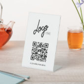 Minimales Menü für QR-Code-Logos Sockelschild (In SItu)