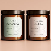 Minimales Millennium-Pink-Blush-Candle-Label Quadratischer Aufkleber