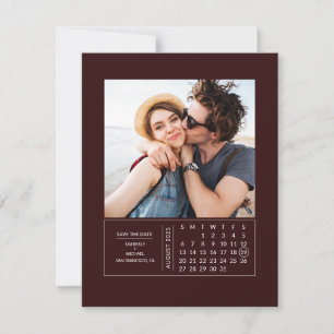 Minimales Modern Mini Calendar  Foto Save The Date