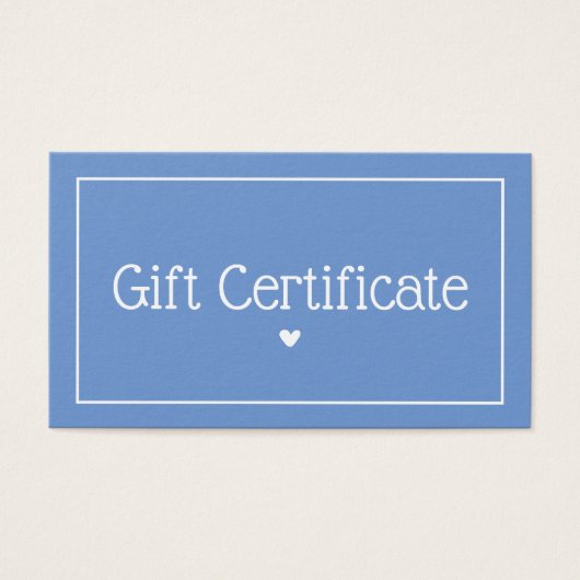 Minimales, modernes Blumengeschenkzertifikat (Vorderseite)