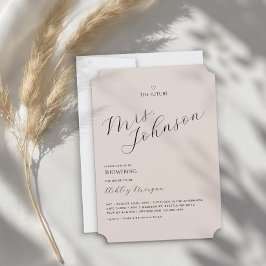 Minimales modernes Brautparty | Die Zukunft Frau. Einladung