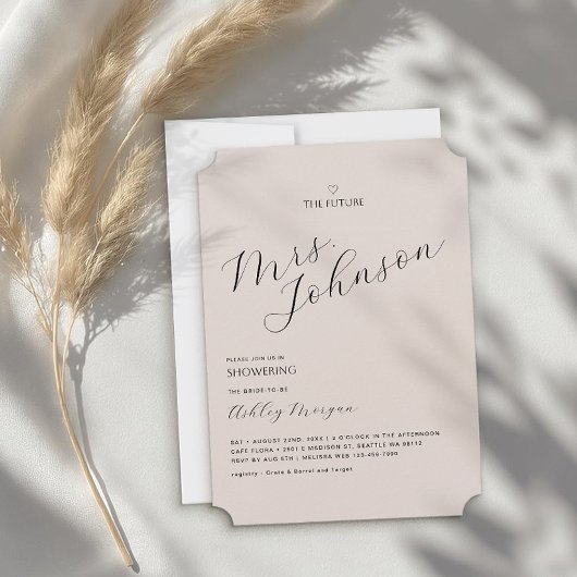 Minimales modernes Brautparty | Die Zukunft Frau. Einladung