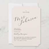 Minimales modernes Brautparty | Die Zukunft Frau. Einladung (Vorderseite)