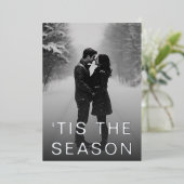 Minimales modernes Foto Folien Feiertagskarte (Stehend vorne)