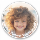 Minimales modernes Foto - Retro-Text - Persönlich Aufkleber (Vorderseite)