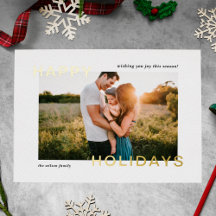 Minimales modernes Happy Holidays Foto