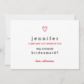 Minimales modernes Herz | Junggesellinnenabschiede Einladung (Vorderseite)