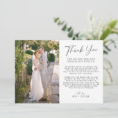 Minimales modernes, horizontales Hochzeitssemble-F Dankeskarte (Stehend Vorderseite)