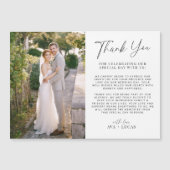 Minimales modernes, horizontales Hochzeitssemble F Magneteinladung (Vorderseite)