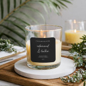 Minimales, modernes Kerzenprodukt Quadratischer Aufkleber