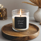 Minimales, modernes Kerzenprodukt Quadratischer Aufkleber