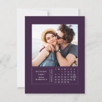 Minimales modernes Mini-Kalender Save the Date Fot