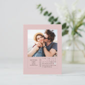 Minimales modernes Mini-Kalender Save the Date Fot (Stehend Vorderseite)
