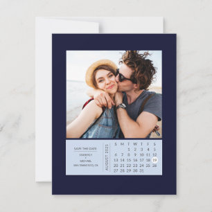 Minimales modernes Mini-Kalender Save the Date Fot