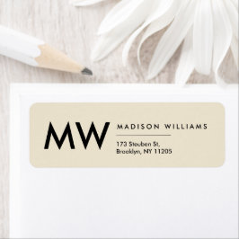 Minimales modernes Monogramm-Berufliches Etikett