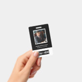 Minimales modernes Qr Barcode Foto für Mitarbeiter Ausweis (Handheld)