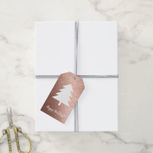 Minimales modernes rosa Goldgeometrisches Geschenkanhänger