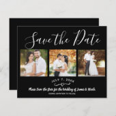 Minimales modernes Schwarz-Minimal-Foto Save the D (Vorne/Hinten)