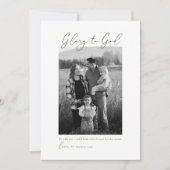 Minimales modernes Script-Foto Christlich Feiertagskarte (Vorderseite)