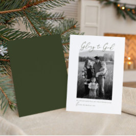 Minimales modernes Script-Foto Christlich Feiertagskarte