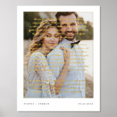 Minimales modernes Skriptüberlagerungsvow-Foto Foliendrucke (Vorderseite)