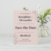 Minimales modernes Thema Save The Date (Stehend Vorderseite)