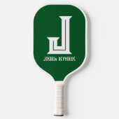 Minimales Monogram Green Pickleball Paddel Schläger (Rückseite)
