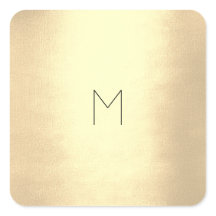 Minimales Monogramm für den Gold-Blush-Champaigne