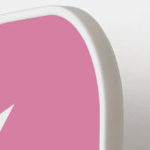 Minimales Monogramm Pink-Paddel-Paddel Pickleball Schläger (Linke Seite)