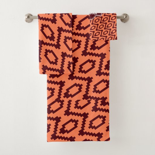 Minimales Muster für afrikanische Schokolade Badhandtuch Set (Insitu)
