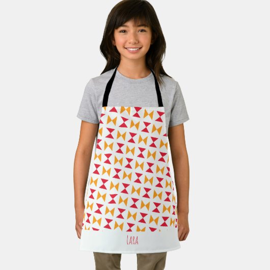 Minimales Muster für Dreiecke Gelb Rosa Schürze (Insitu)