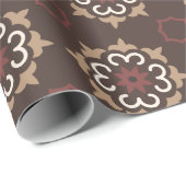 Minimales Muster in mexikanisch-braunem Rosa Geschenkpapier (Rolleneckpunkt)