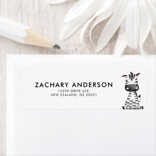 Minimales Niedliches Baby Zebra Kids Labrador Labe (Insitu)