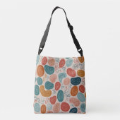 Minimales Niedliches nahtloses farbiges Muster Tragetaschen Mit Langen Trägern (Rückseite)