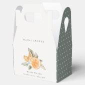 Minimales Orange Foliage Boho Foliage Brautparty Geschenkschachtel (Geöffnet)