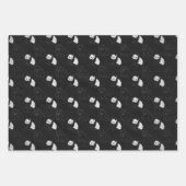 Minimales Panda Wrapping Paper Flachblatt Set 3 Geschenkpapier Set (Vorderseite 2)