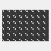 Minimales Panda Wrapping Paper Flachblatt Set 3 Geschenkpapier Set (Vorderseite)