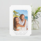 Minimales QR-Foto für Hochzeiten Save the Date (Stehend Vorderseite)