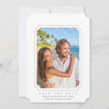 Minimales QR-Foto für Hochzeiten Save the Date