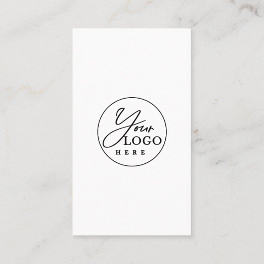 Minimales QR-Logo für Schwarzweiß-Foto Visitenkarte (Rückseite)