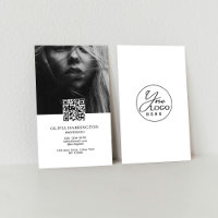 Minimales QR-Logo für Schwarzweiß-Foto
